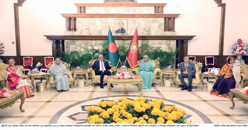 রাষ্ট্রপতির সঙ্গে প্রধানমন্ত্রী ও সাহাবুদ্দিনের সৌজন্য সাক্ষাৎ