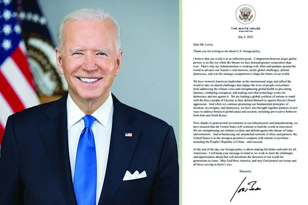 বাংলাদেশ প্রতিদিনকে মার্কিন প্রেসিডেন্ট জো বাইডেন গণতন্ত্র সুরক্ষায় একসঙ্গে কাজ করছি