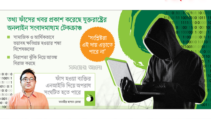 কোনো ব্যক্তির তথ্য ফাঁসে দিয়ে সাইবার অপরাধ সংঘটিত করা সম্ভব তথ্য ফাঁসে ভয়াবহ ঝুঁকি