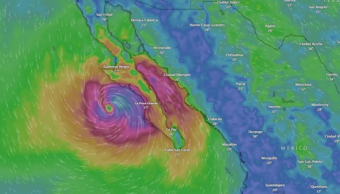 সতর্ক যুক্তরাষ্ট্র ও মেক্সিকো ধেয়ে আসছে ঘূর্ণিঝড় ‘হিলারি’