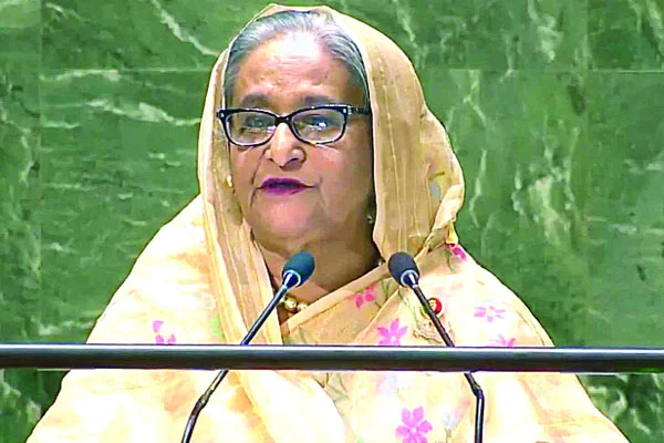 জাতিসংঘ সাধারণ পরিষদের ভাষণে প্রধানমন্ত্রী শেখ হাসিনা যুদ্ধ ও নিষেধাজ্ঞার নীতি বন্ধ করুন