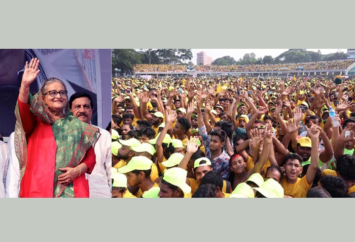 Vote for ‘Boat’ to save country from devastation by BNP-Jamaat: PM