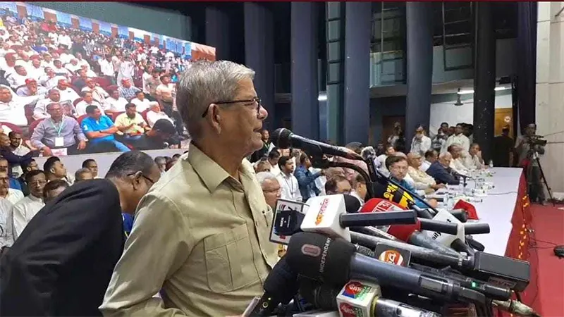 কাদেরের উদ্দেশে ফখরুল দিল্লি কি বলেছে জোর করে নির্বাচন করতে