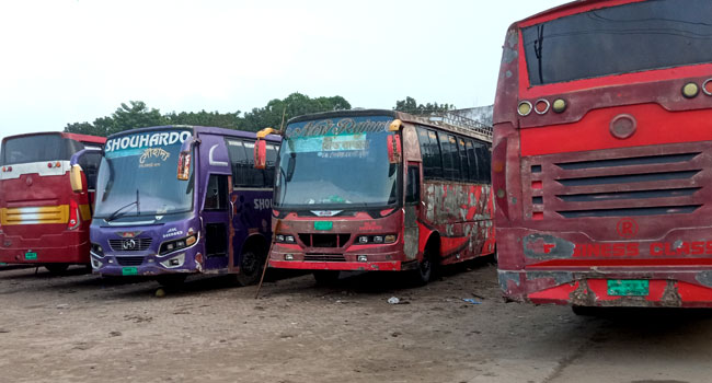 আবারো রাজবাড়ী-ঢাকা রুটে বাস চলাচল বন্ধ