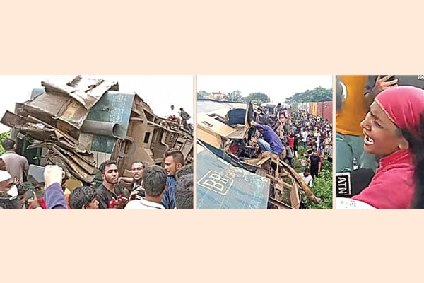 সিগন্যালের ভুলে লাশের সারি কিশোরগঞ্জে ভয়াবহ ট্রেন দুর্ঘটনায় নিহত ১৭, আহত ২ শতাধিক