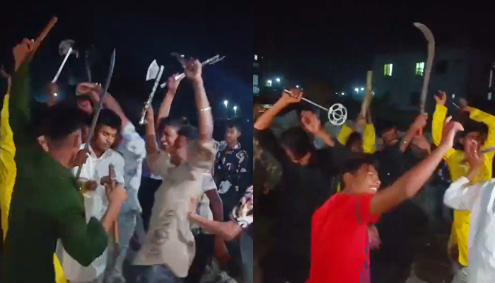 অস্ত্র হাতে নাচানাচি করা ৭ কিশোর আটক, অস্ত্র উদ্ধার