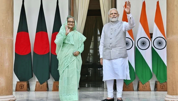 তিন প্রকল্প উদ্বোধন করলেন শেখ হাসিনা-নরেন্দ্র মোদি