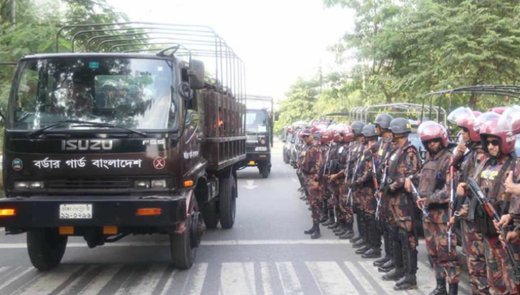 সারা দেশে ২৩১ প্লাটুন বিজিবি মোতায়েন