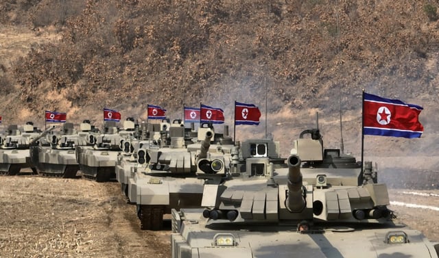 N. Korean leader unveils and ‘drives’ new battle tank