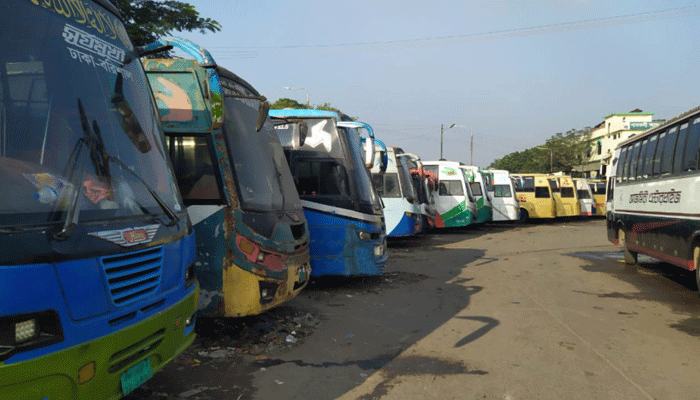 ঢাকার সঙ্গে সব জেলার বাস যোগাযোগ বন্ধ