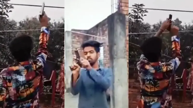 শ্রীপুরে কিশোর গ্যাং নেতার গুলি ছোড়ার ভিডিও ভাইরাল, এলাকায় আতঙ্ক