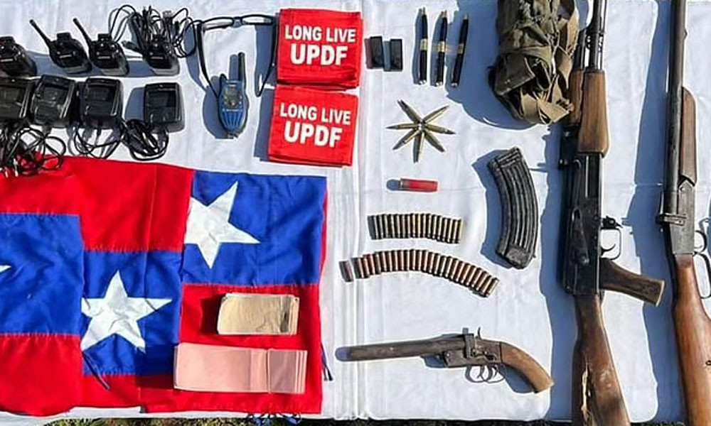 আইএসপিআর রাঙামাটিতে ইউপিডিএফের আস্তানায় সেনাবাহিনীর অভিযান, অস্ত্র-গোলাবারুদ উদ্ধার