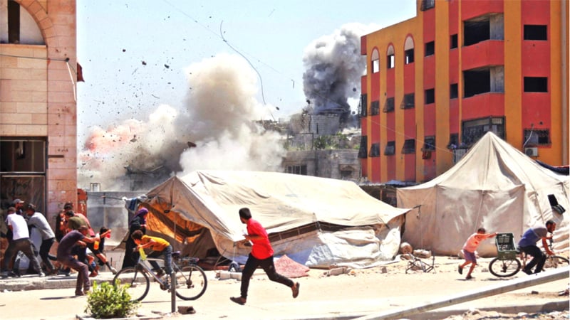 গাজায় ইসরায়েলি হামলায় নিহত আরও ৭৭ ফিলিস্তিনি