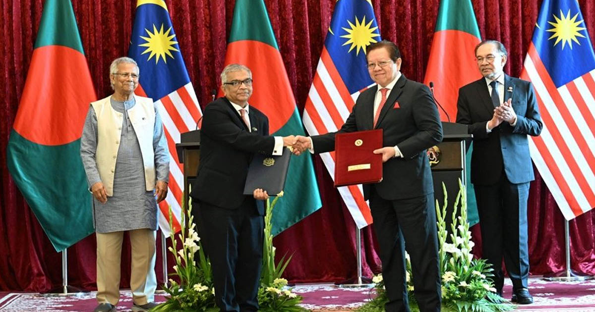 বাংলাদেশ-মালয়েশিয়ার ৫টি সমঝোতা স্মারক ও তিন নোট বিনিময়