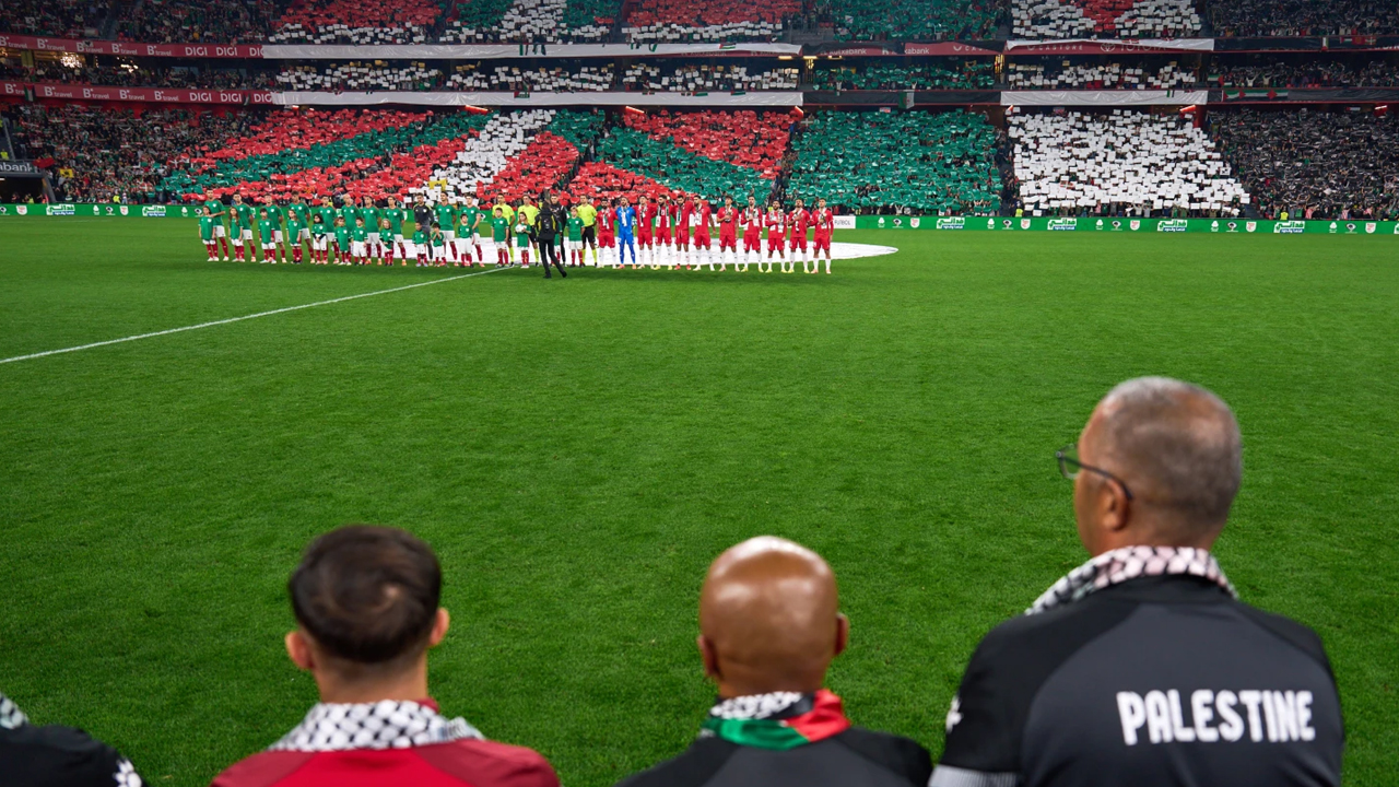 ফিলিস্তিন-স্পেন প্রীতি ম্যাচে সমর্থন ও শান্তির বার্তা
