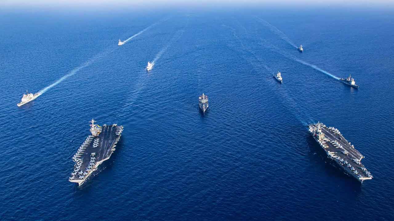 যুক্তরাষ্ট্রের বৃহত্তম বিমানবাহী রণতরী ইউএসএস জেরাল্ড আর ফোর্ড ক্যারিবীয় সাগরে মোতায়েন