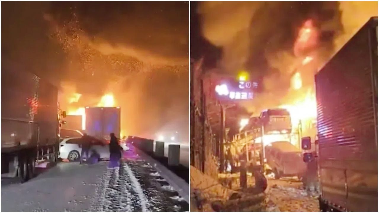 জাপানে তুষারপাতের মাঝে এক্সপ্রেসওয়েতে ভয়াবহ দুর্ঘটনায় ১ জন নিহত, আহত ২৬