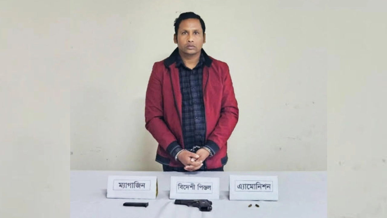 মেহেরপুরে বিদেশি পিস্তলসহ যুবলীগ নেতা আটক