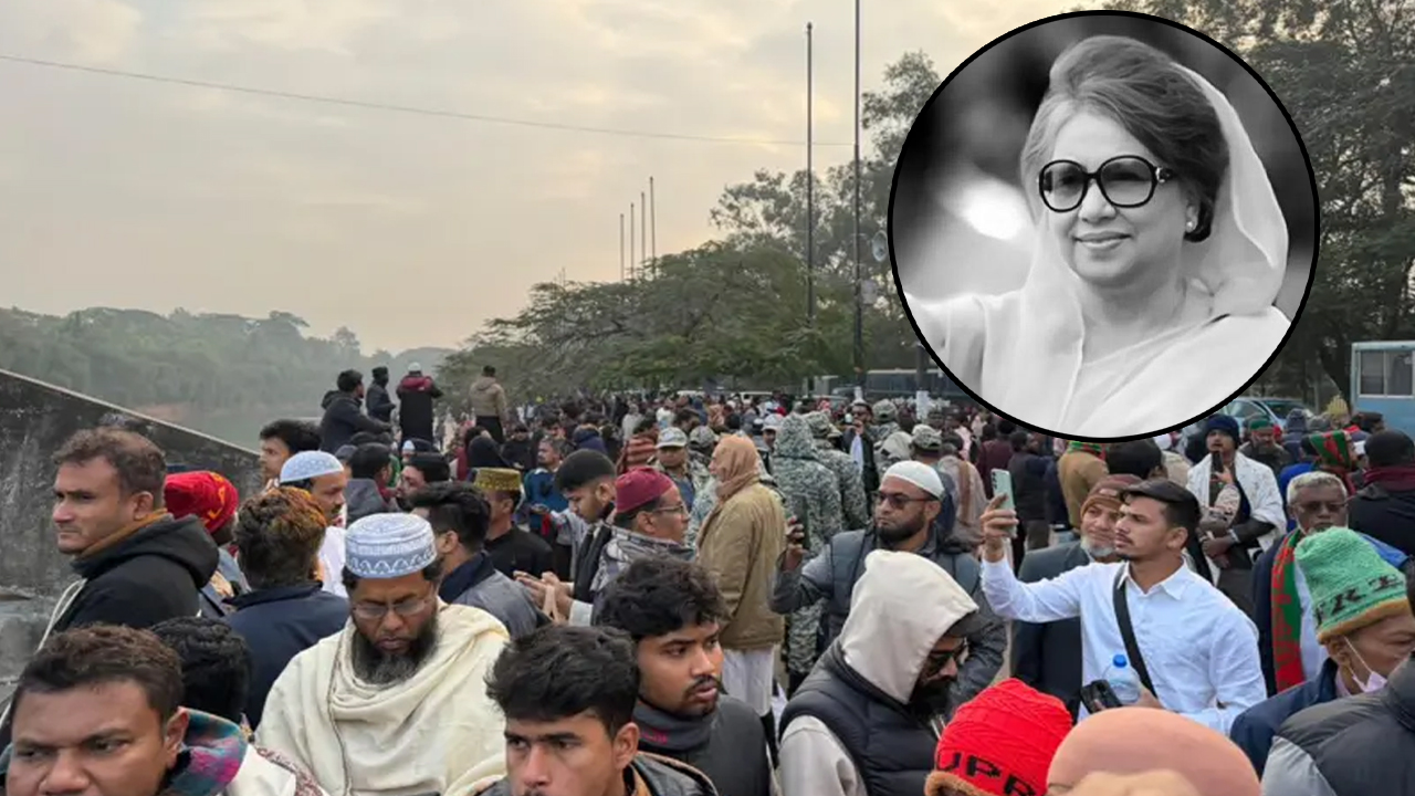 জানাজা ঘিরে মানিক মিয়া অ্যাভিনিউয়ে জনতার ঢল